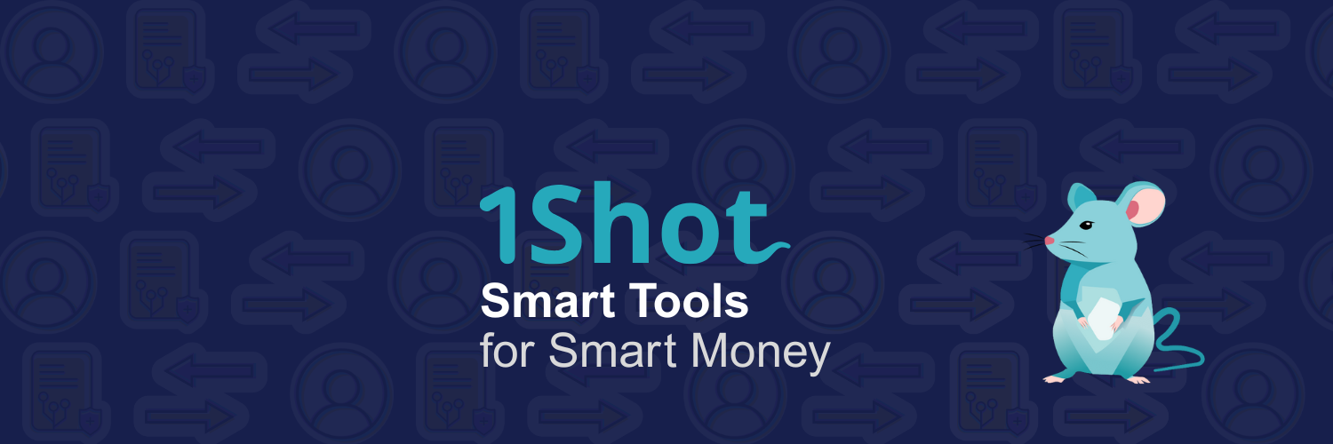 1Shot API welcome banner (dark theme)